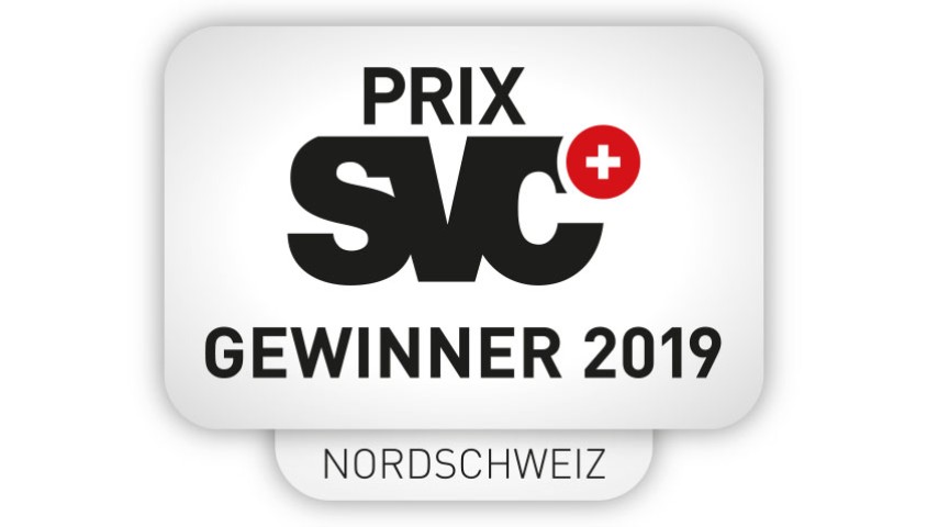 Plakette Gewinner Prix SVC 2019